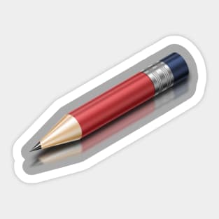 Pencil with Reflection Sticker